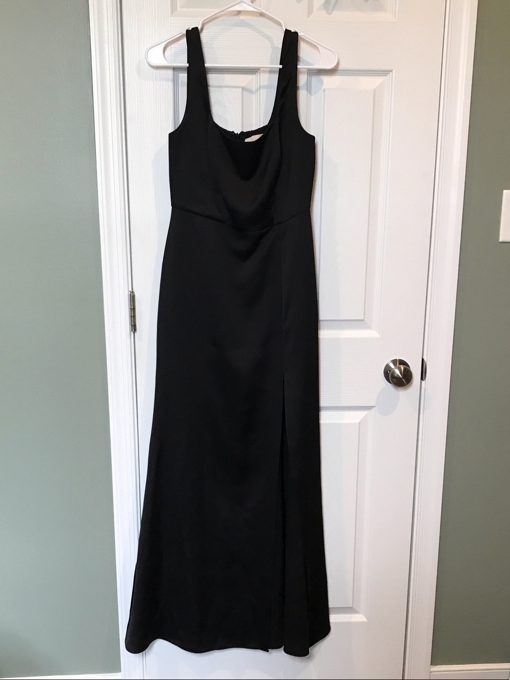 BHLDN Black Sleeveless Maxi Dress with Square Neck